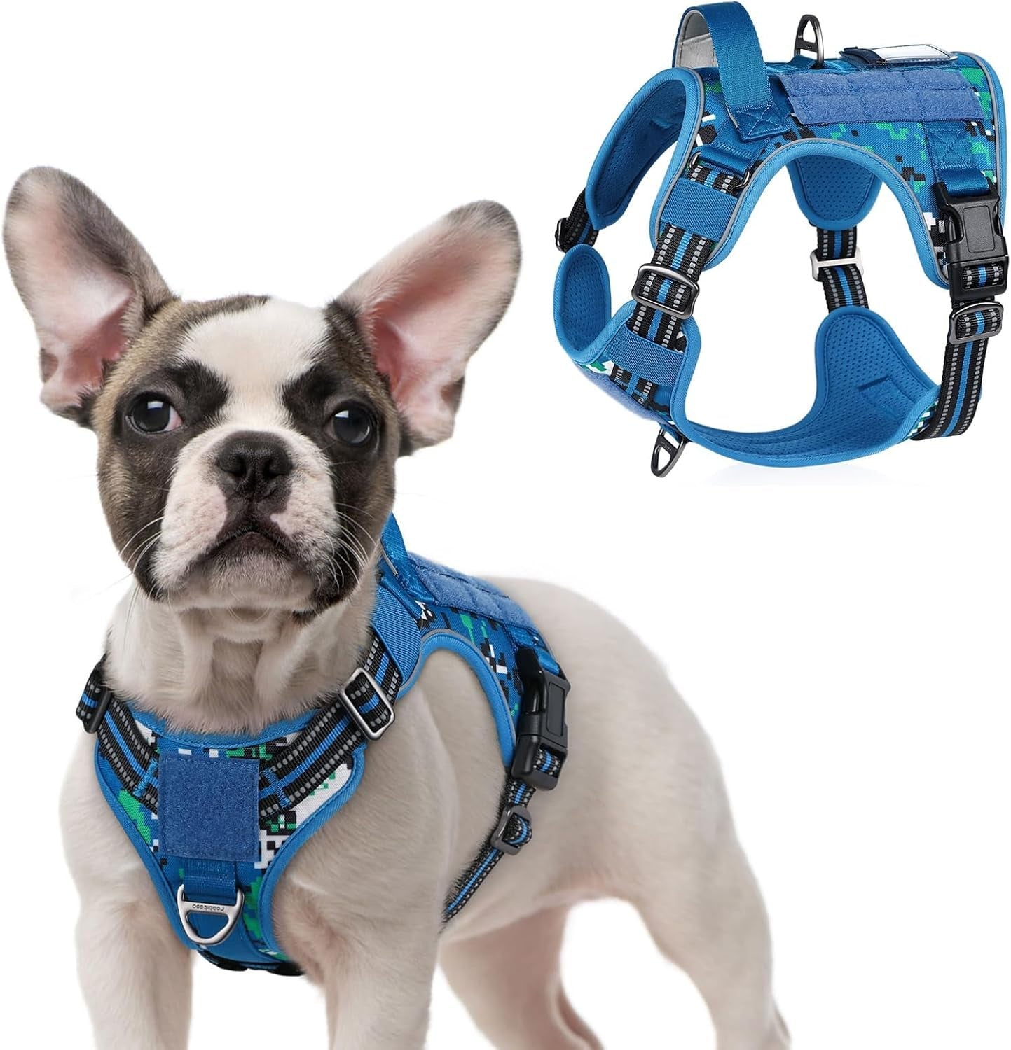 No Pull Tactical Dog Harness Molle Vest Adjustable Medium Large Dogs