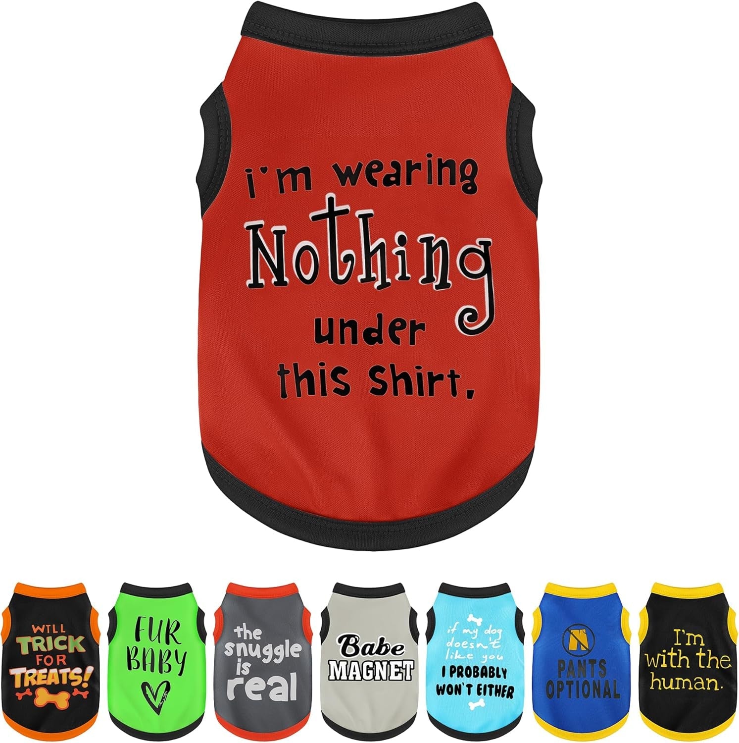 Dog Shirt Set 8 Pack Breathable Puppy Clothes Summer Fall XS-3XL