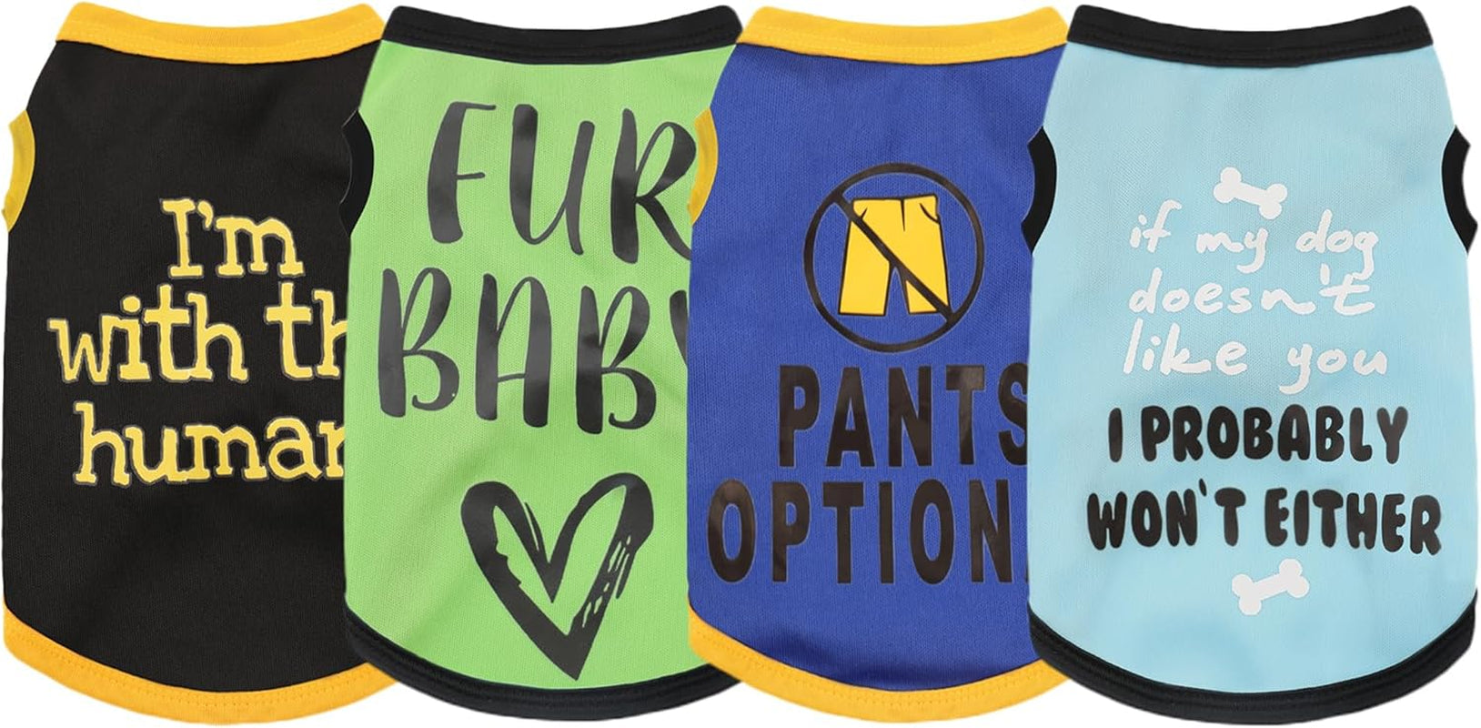 Dog Shirt Set 8 Pack Breathable Puppy Clothes Summer Fall XS-3XL