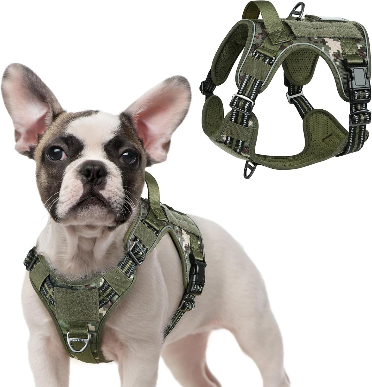 No Pull Tactical Dog Harness Molle Vest Adjustable Medium Large Dogs