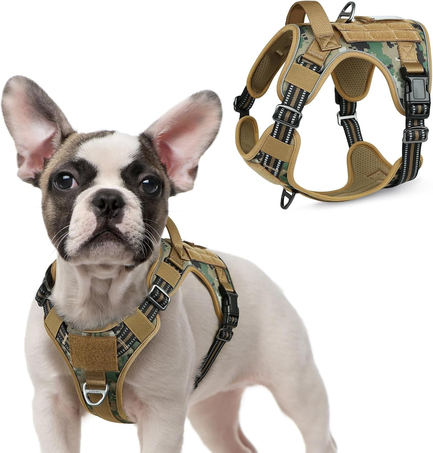 No Pull Tactical Dog Harness Molle Vest Adjustable Medium Large Dogs