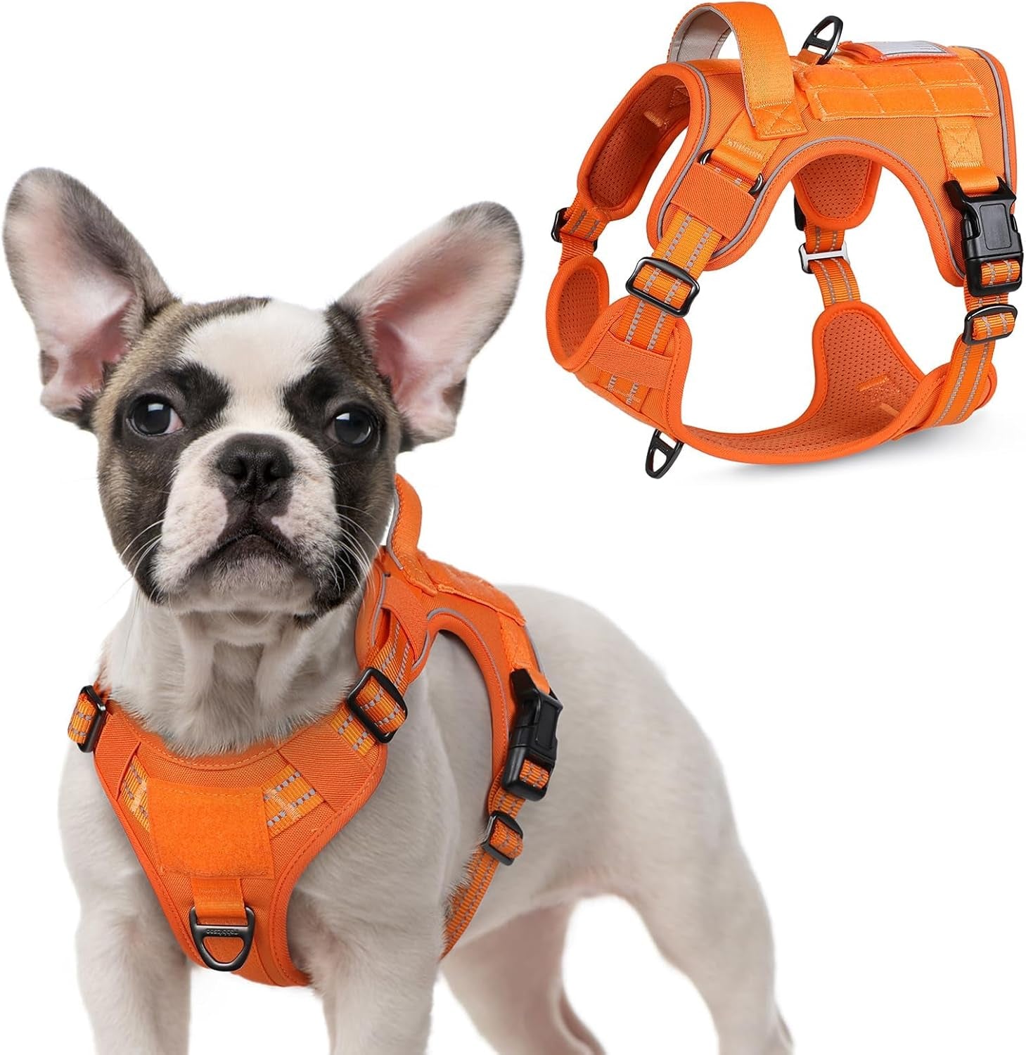 No Pull Tactical Dog Harness Molle Vest Adjustable Medium Large Dogs