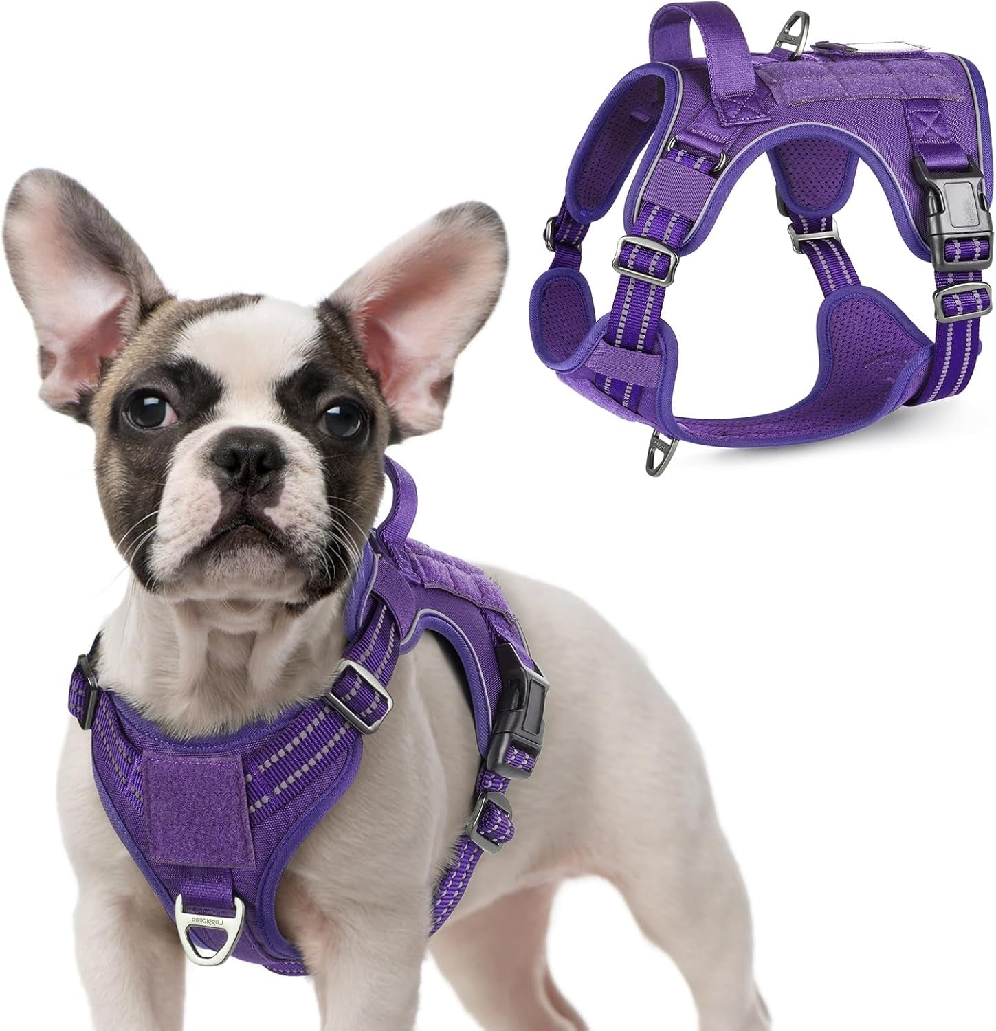 No Pull Tactical Dog Harness Molle Vest Adjustable Medium Large Dogs