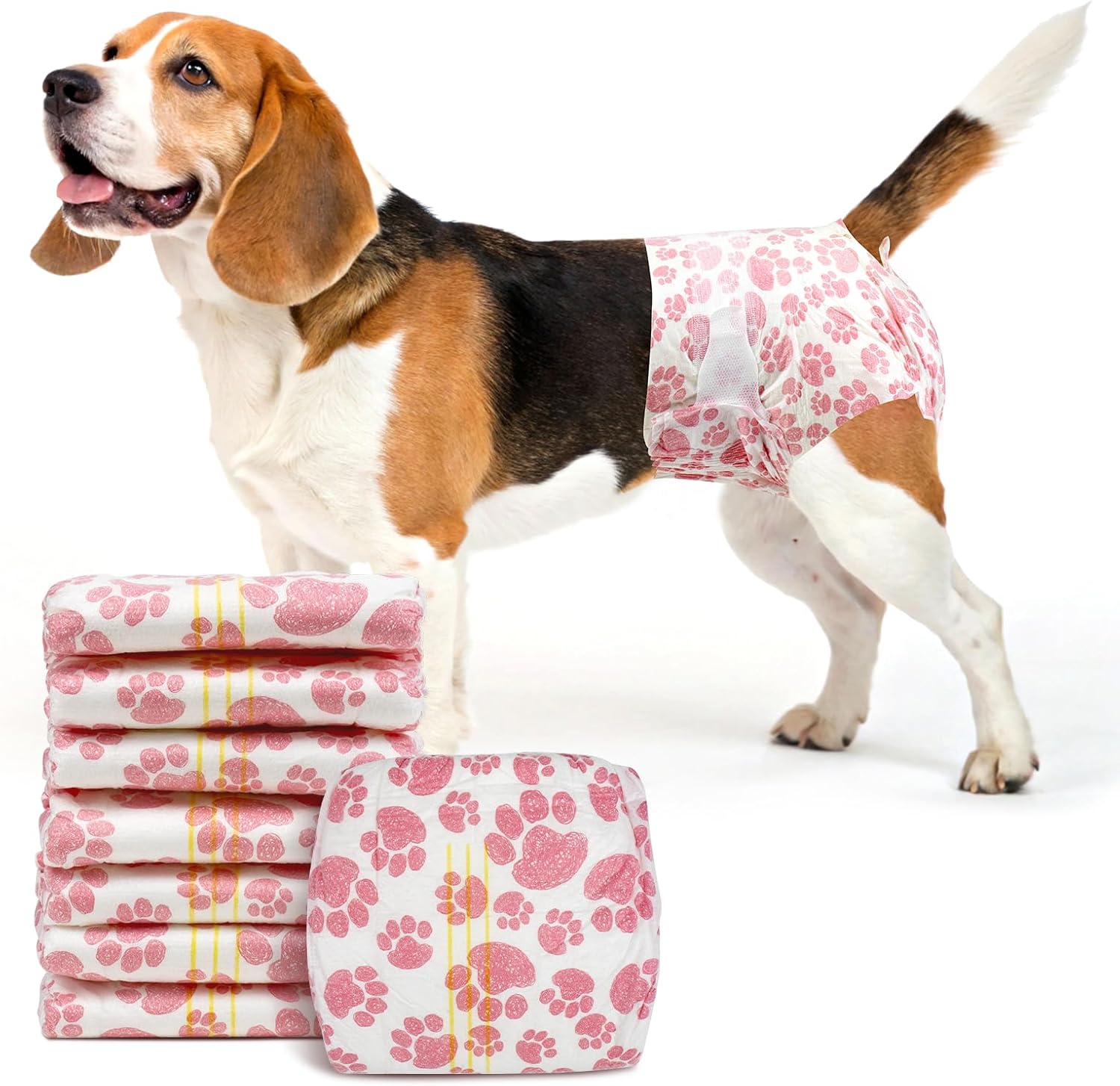 Female Dog Diapers 48 Count Disposable Leakproof Puppy Diapers XXS- Medium