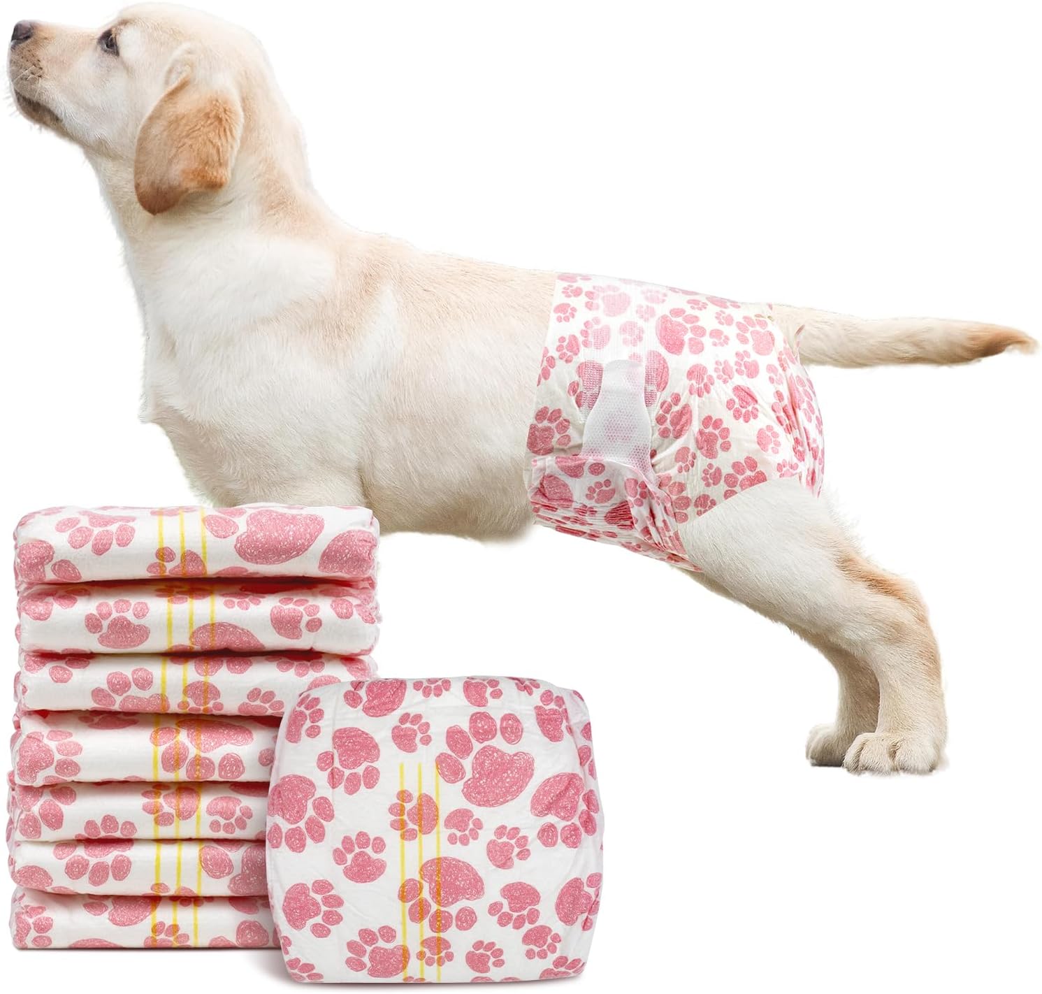 Female Dog Diapers 48 Count Disposable Leakproof Puppy Diapers XXS- Medium