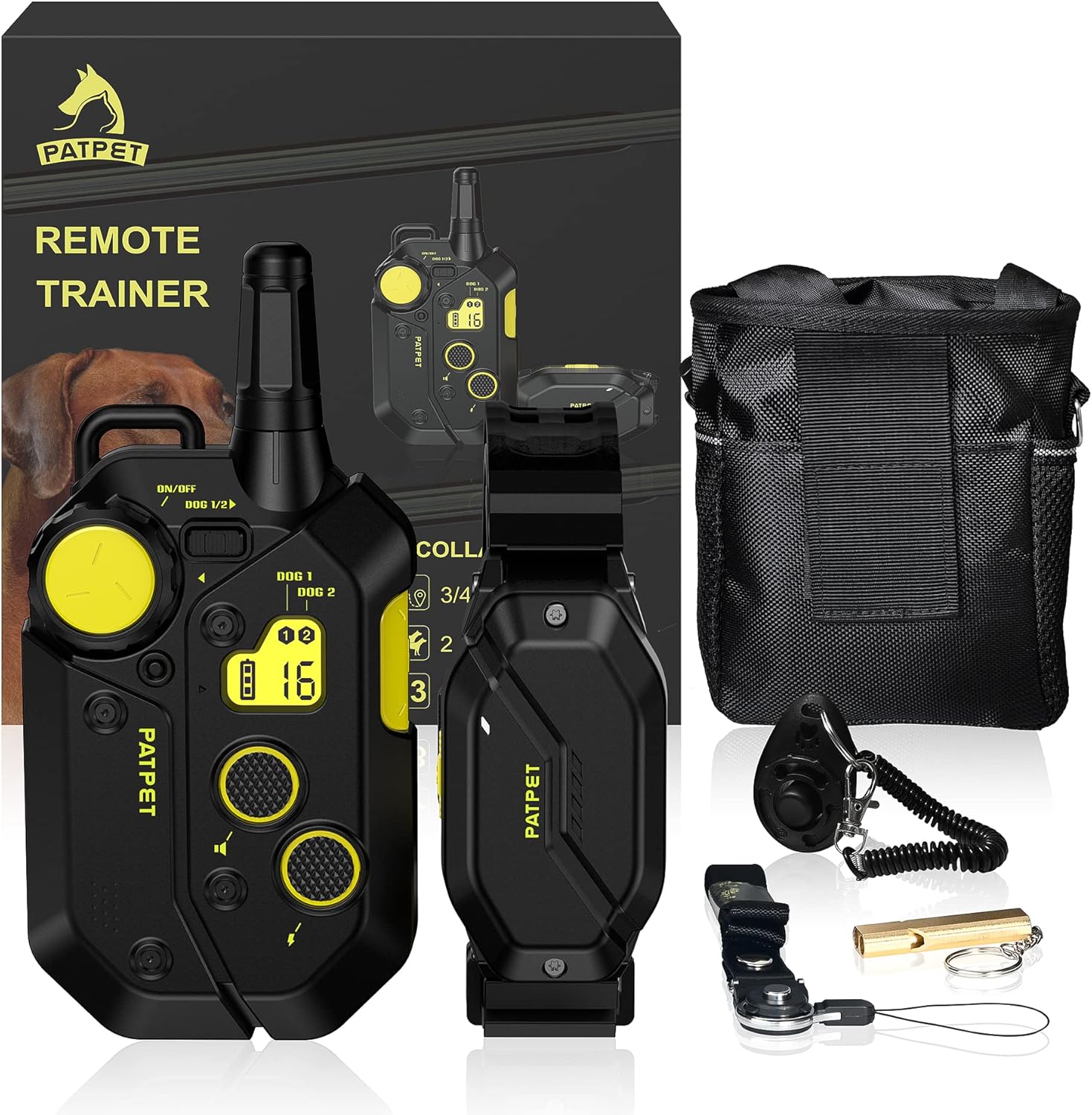 Dog Training Collar Remote Waterproof 3/4 Mile Range Rechargeable