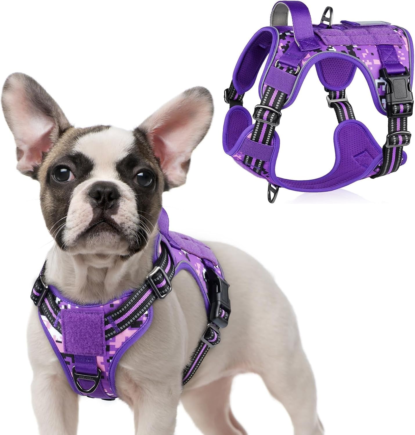 No Pull Tactical Dog Harness Molle Vest Adjustable Medium Large Dogs