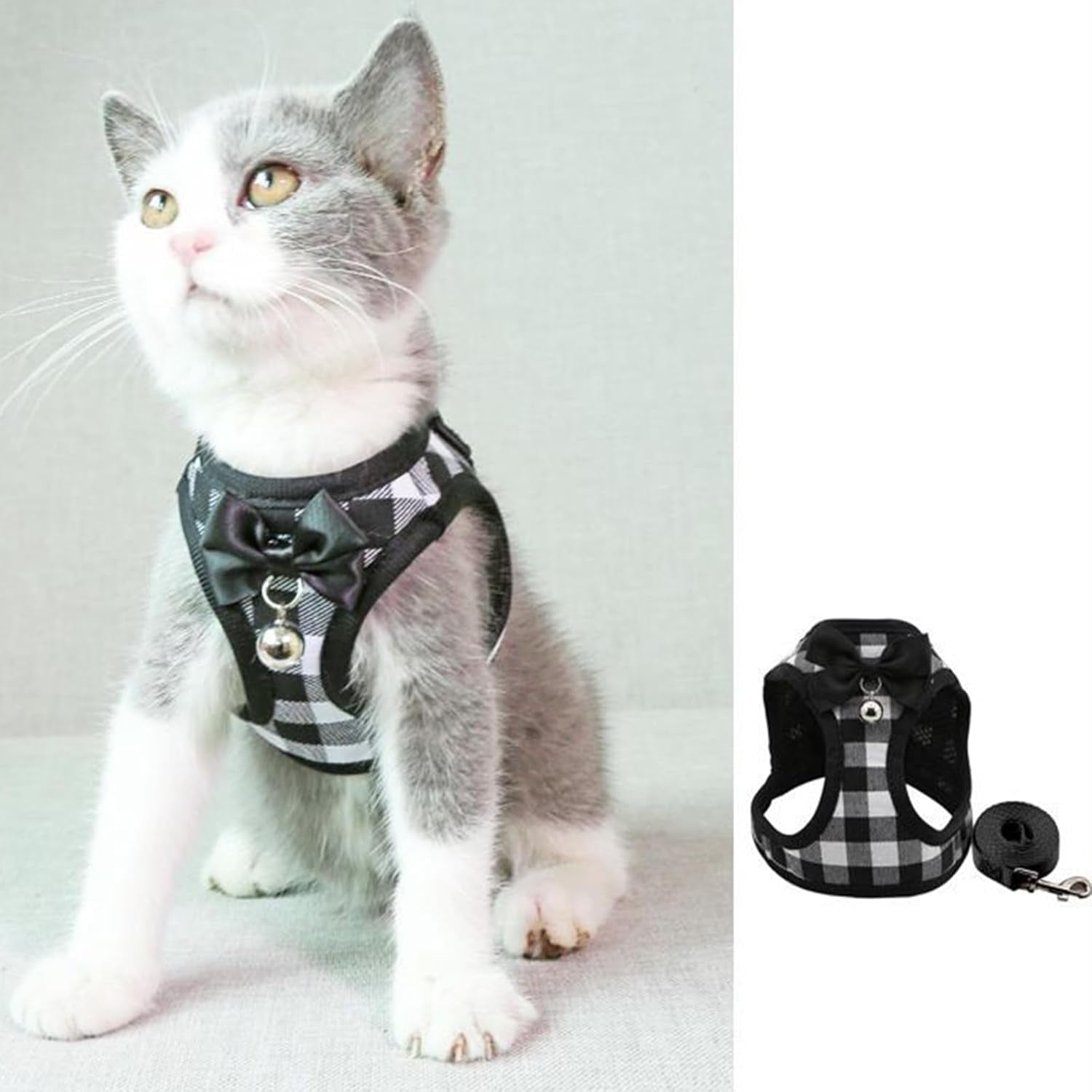 Cat Harness Leash Set Breathable Adjustable Mesh Vest