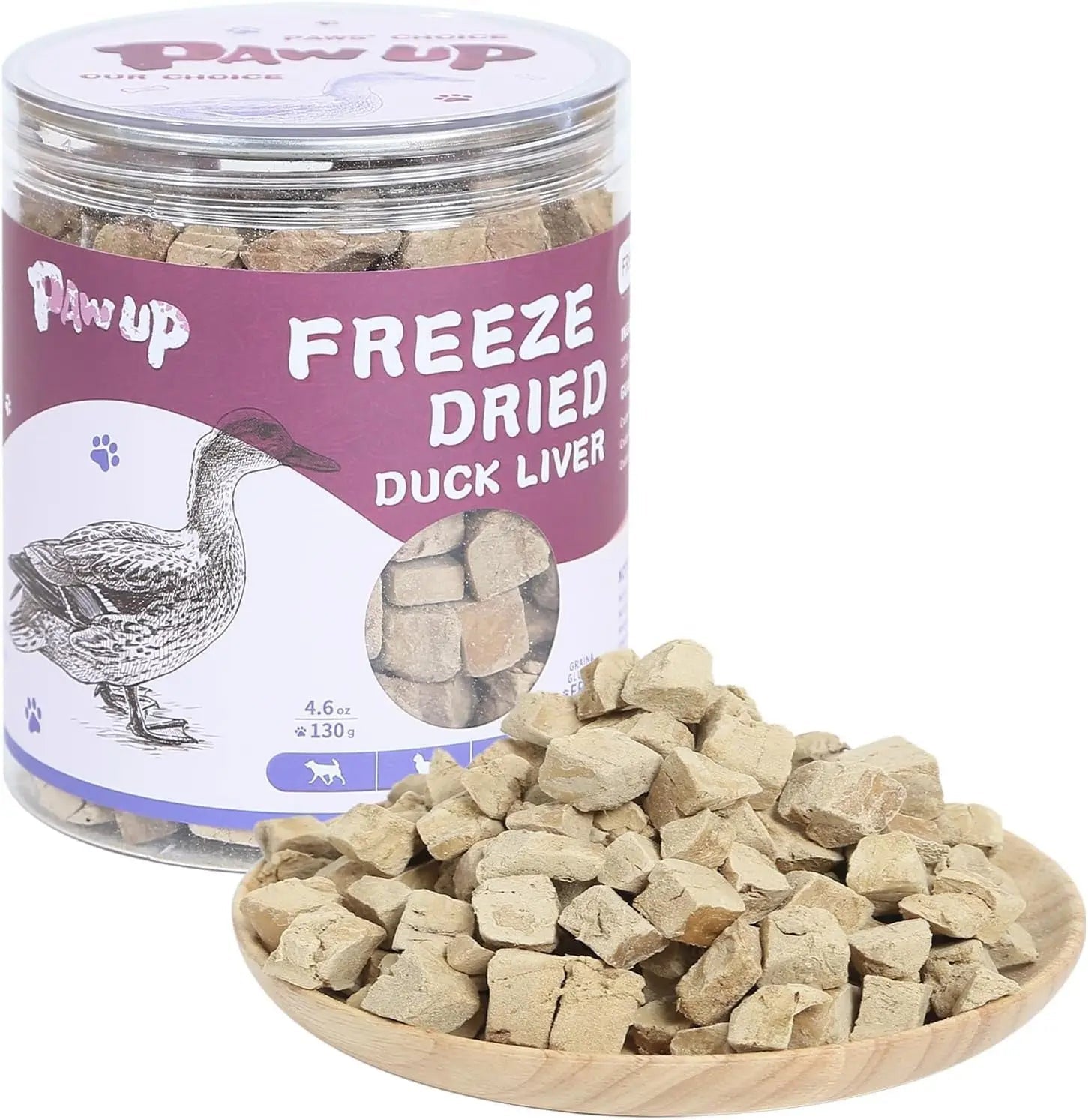 Freeze Dried Duck Dog & Cat Treats High Protein Grain Free Raw Food Topper 4.6oz