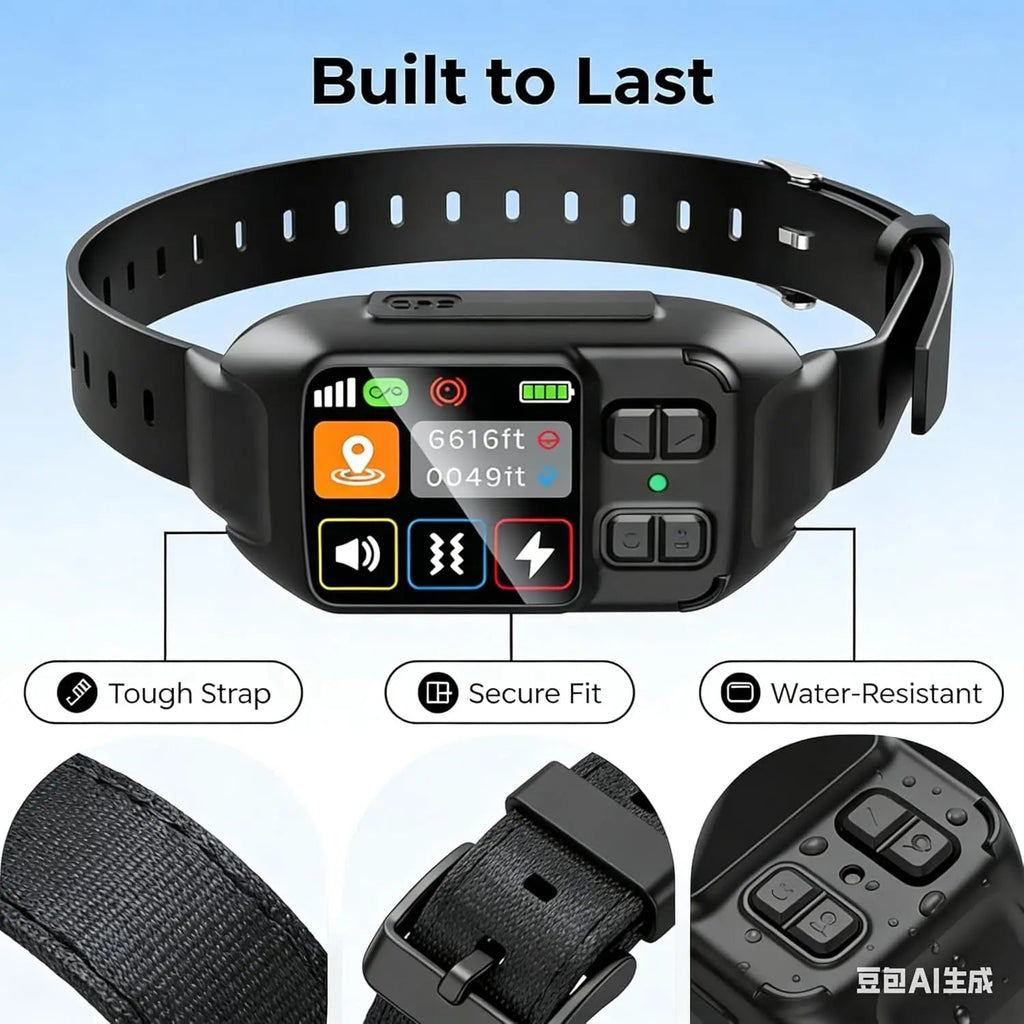 GPS Wireless Dog Fence Smart Adjustable Boundary Waterproof Collar Outdoor