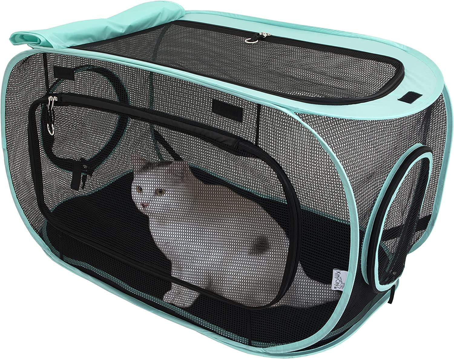 Kitty City Outdoor Catio Furniture and Play Kits for Cats, Outdoor Mega Kit