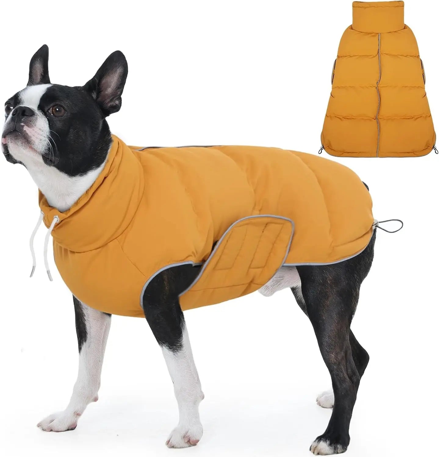 Puffer Waterproof Dog Jacket – Warm Winter Coat XS–3XL, Reflective & Adjustable