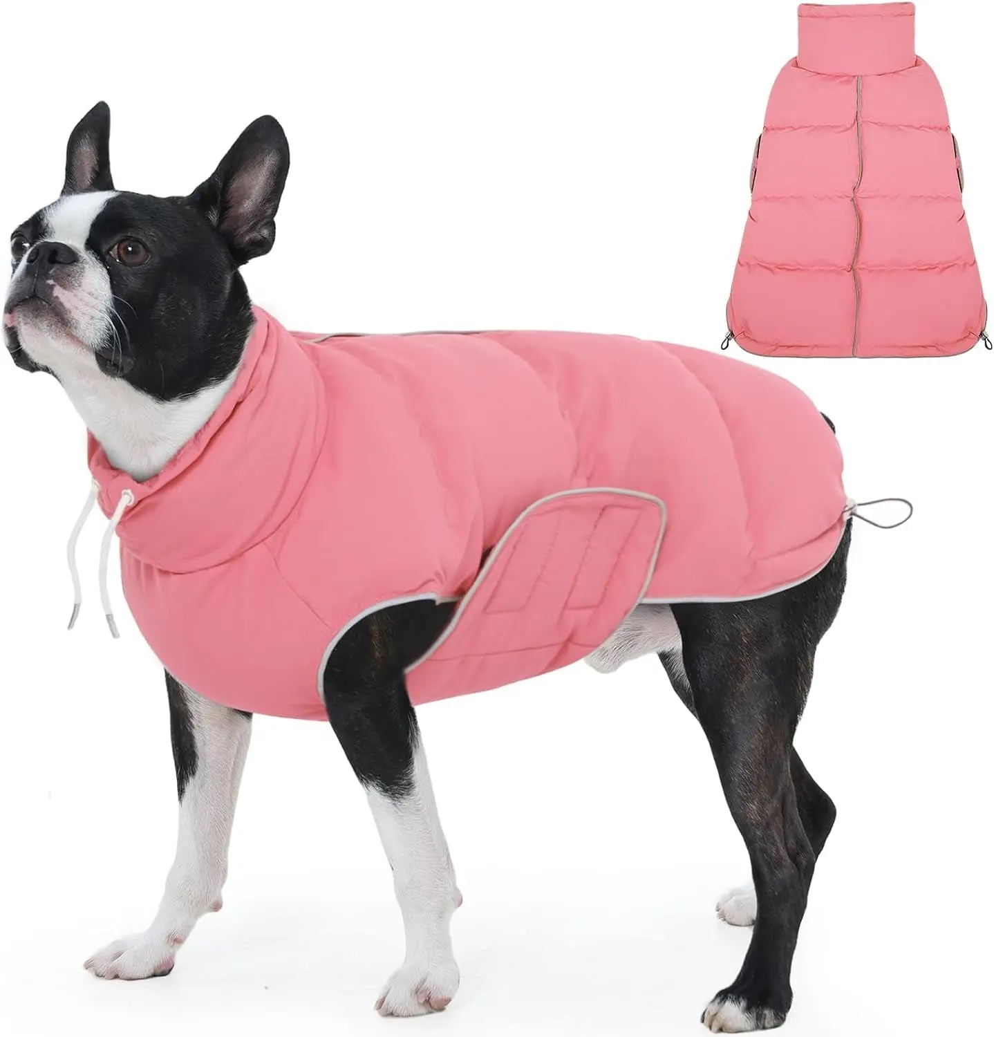 Puffer Waterproof Dog Jacket – Warm Winter Coat XS–3XL, Reflective & Adjustable