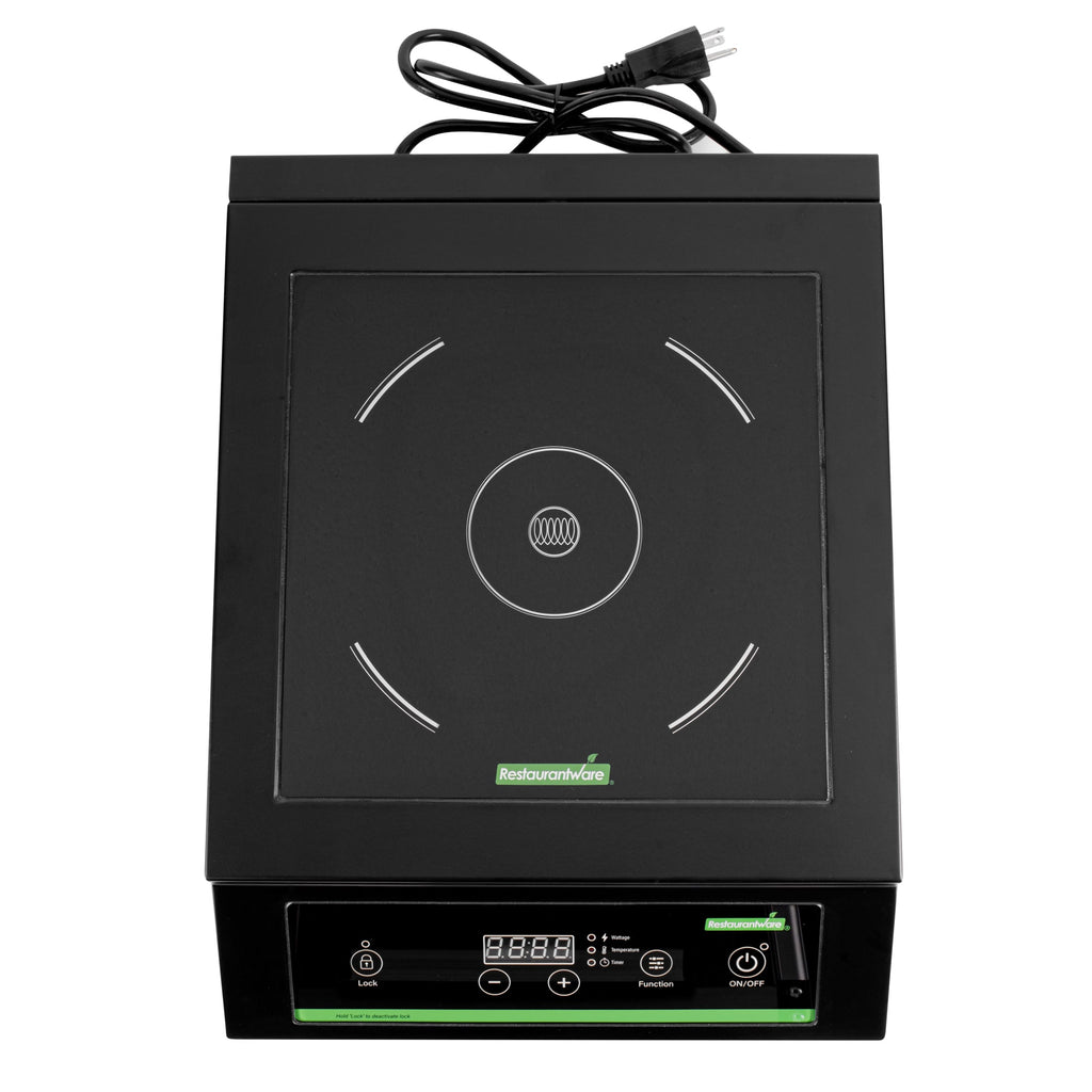 Kitchen Tek Black Steel Heavy-Duty Induction Cooktop - 240V, 3500 Watts - 20" x 15" x 5 3/4" - 1 count box