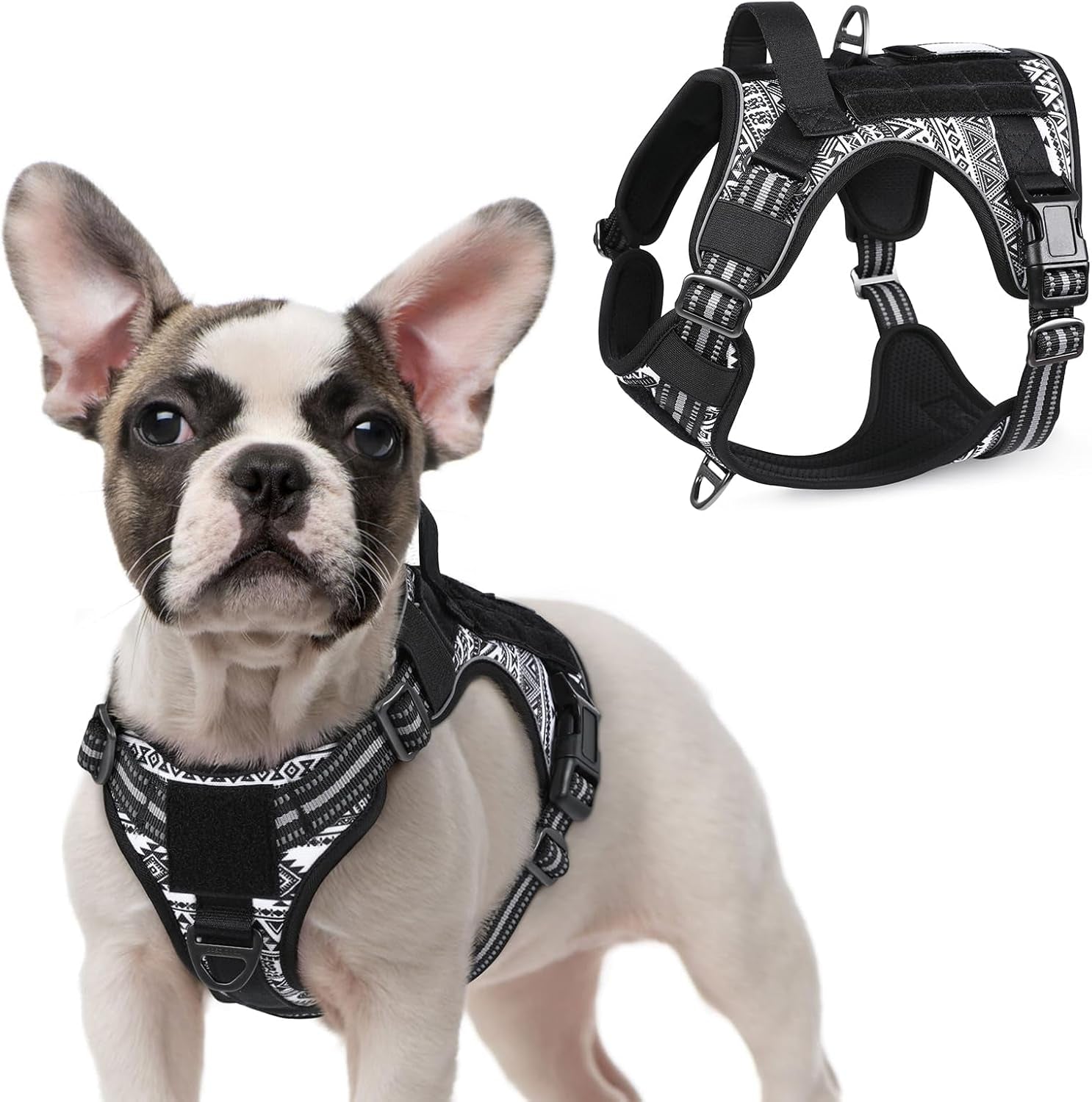 No Pull Tactical Dog Harness Molle Vest Adjustable Medium Large Dogs