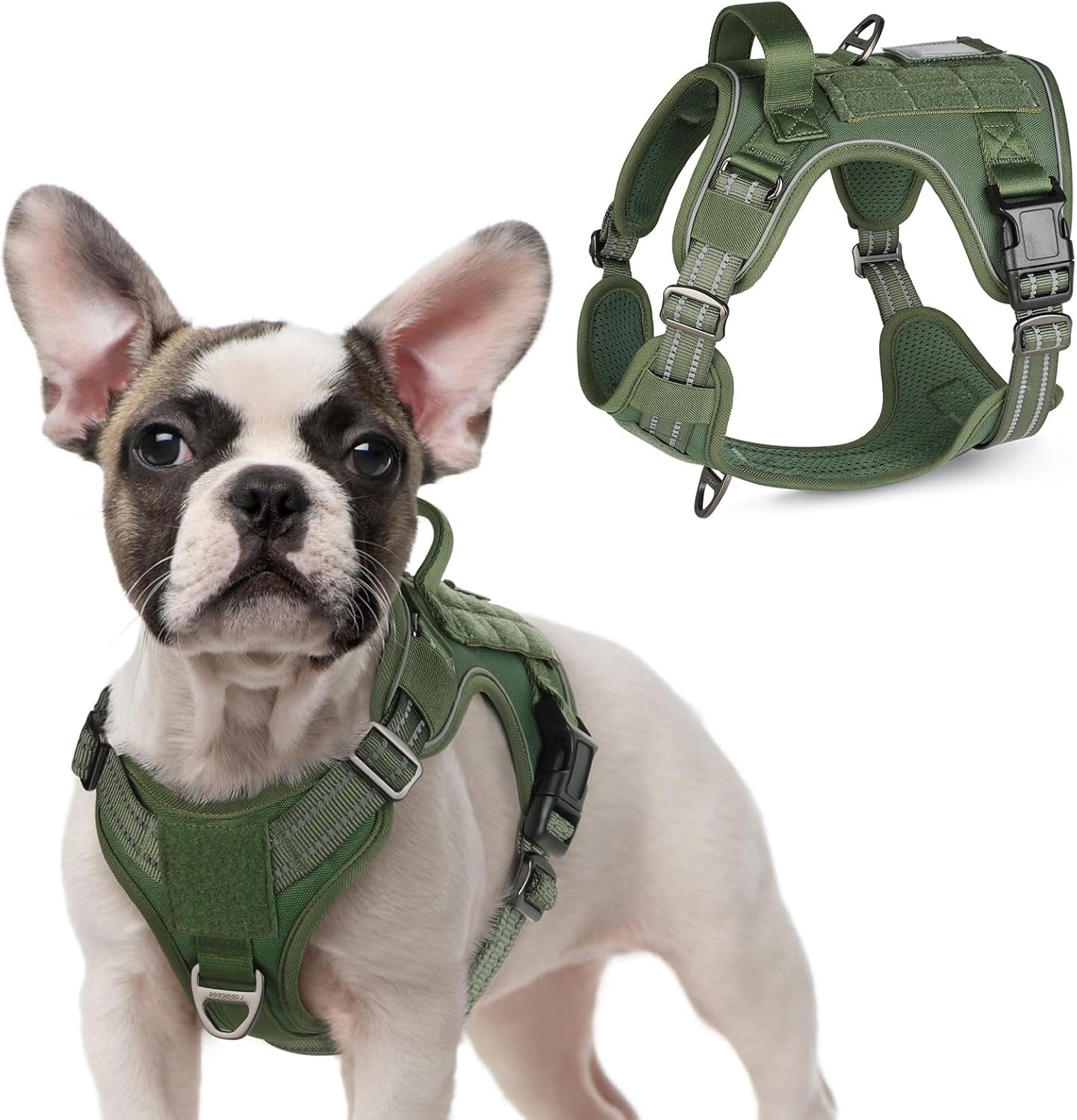 No Pull Tactical Dog Harness Molle Vest Adjustable Medium Large Dogs