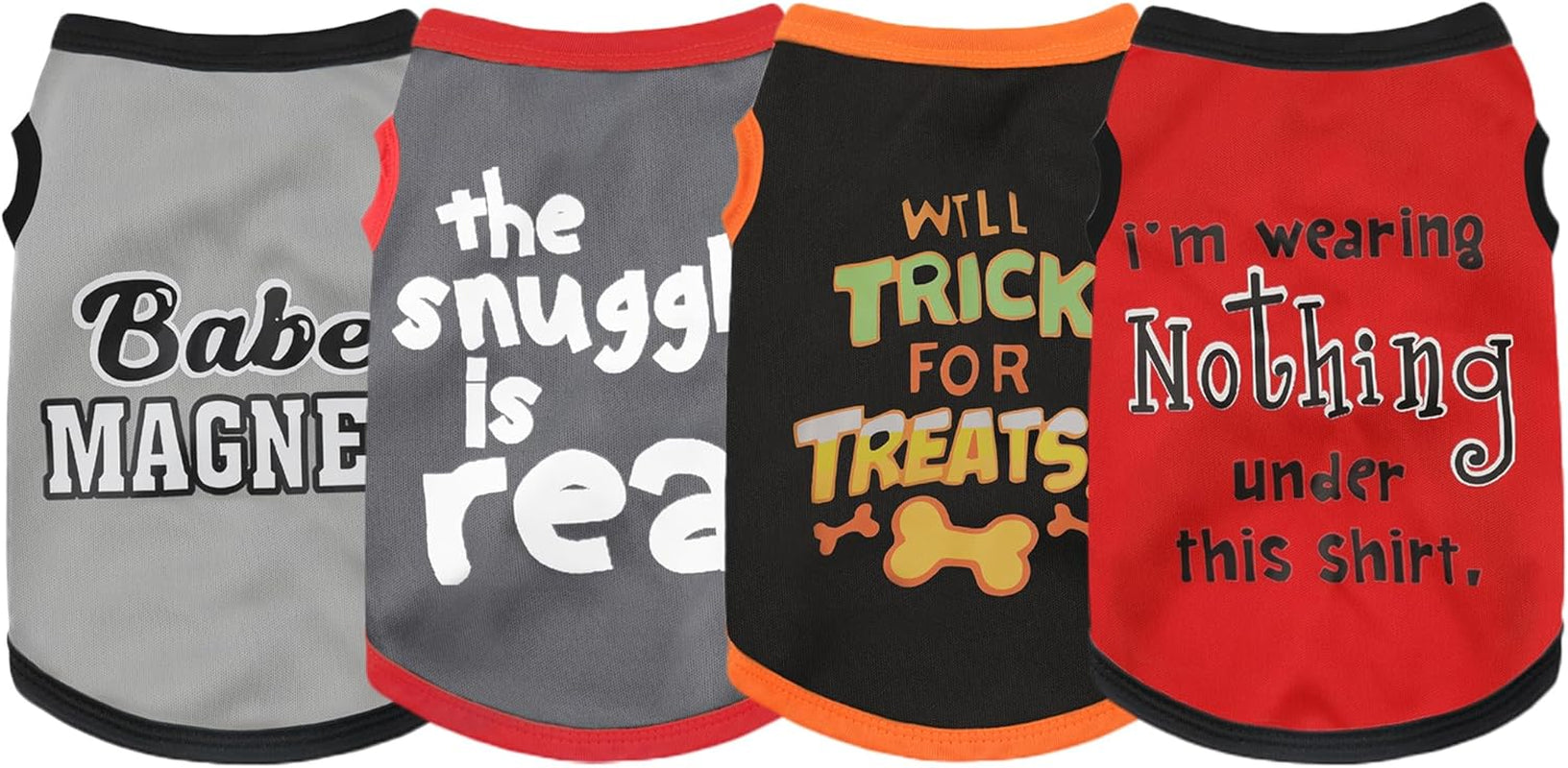 Dog Shirt Set 8 Pack Breathable Puppy Clothes Summer Fall XS-3XL
