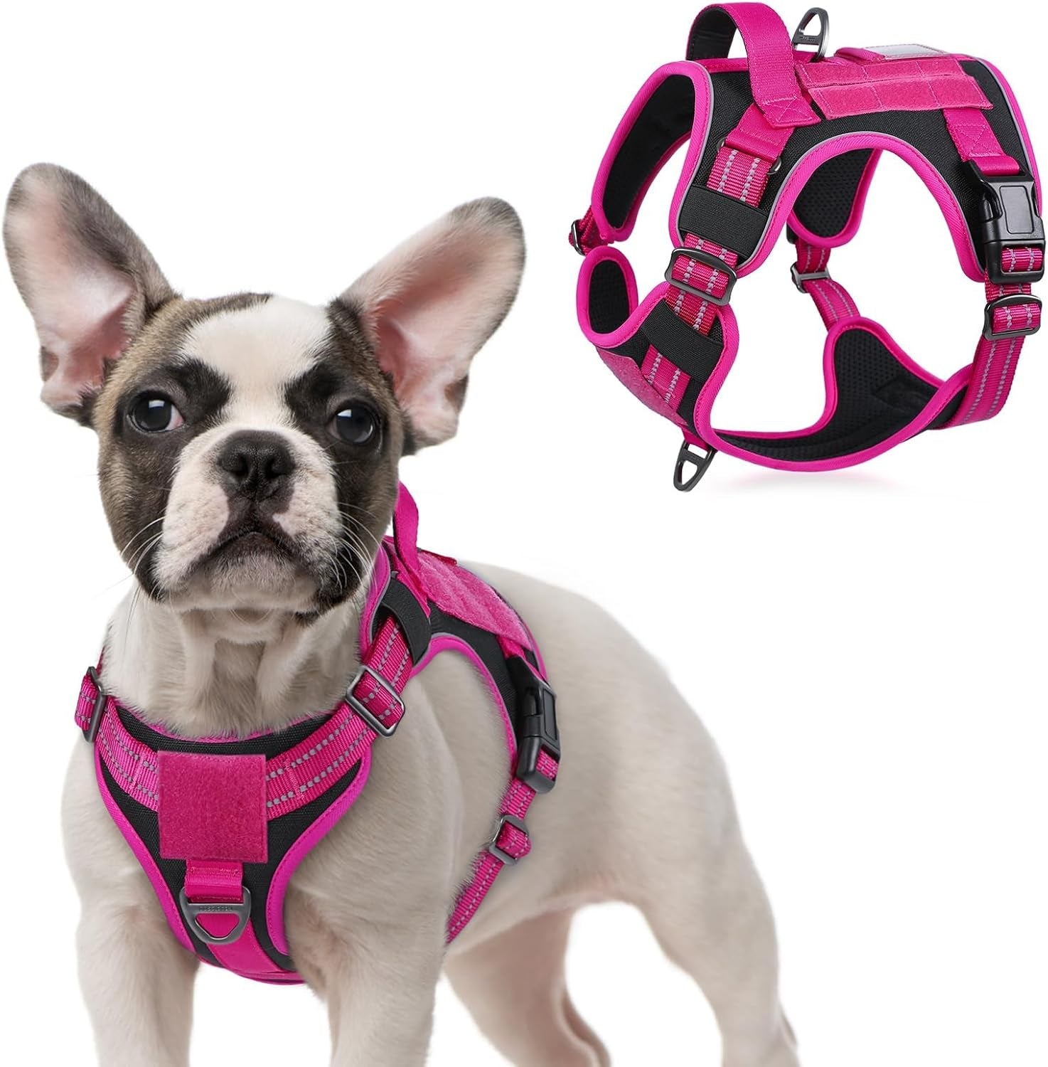 No Pull Tactical Dog Harness Molle Vest Adjustable Medium Large Dogs