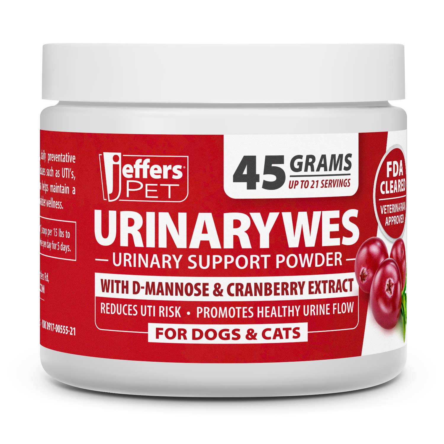 Jeffers UrinaryWes Urinary Support Powder with D-Mannose for Dogs & Cats